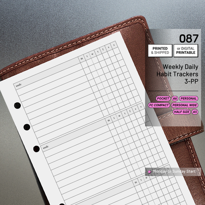 087: Weekly Daily Habit Tracker 3PP