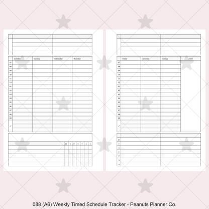 088: Weekly Timed Schedule w/ Categories & Tracker Wo2P