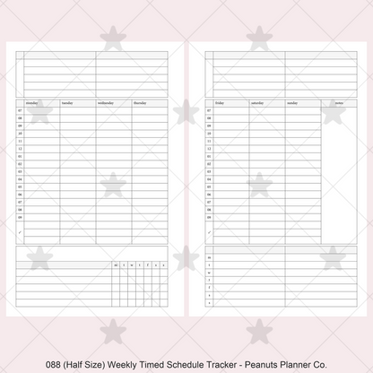 088: Weekly Timed Schedule w/ Categories & Tracker Wo2P