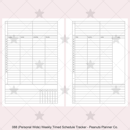 088: Weekly Timed Schedule w/ Categories & Tracker Wo2P