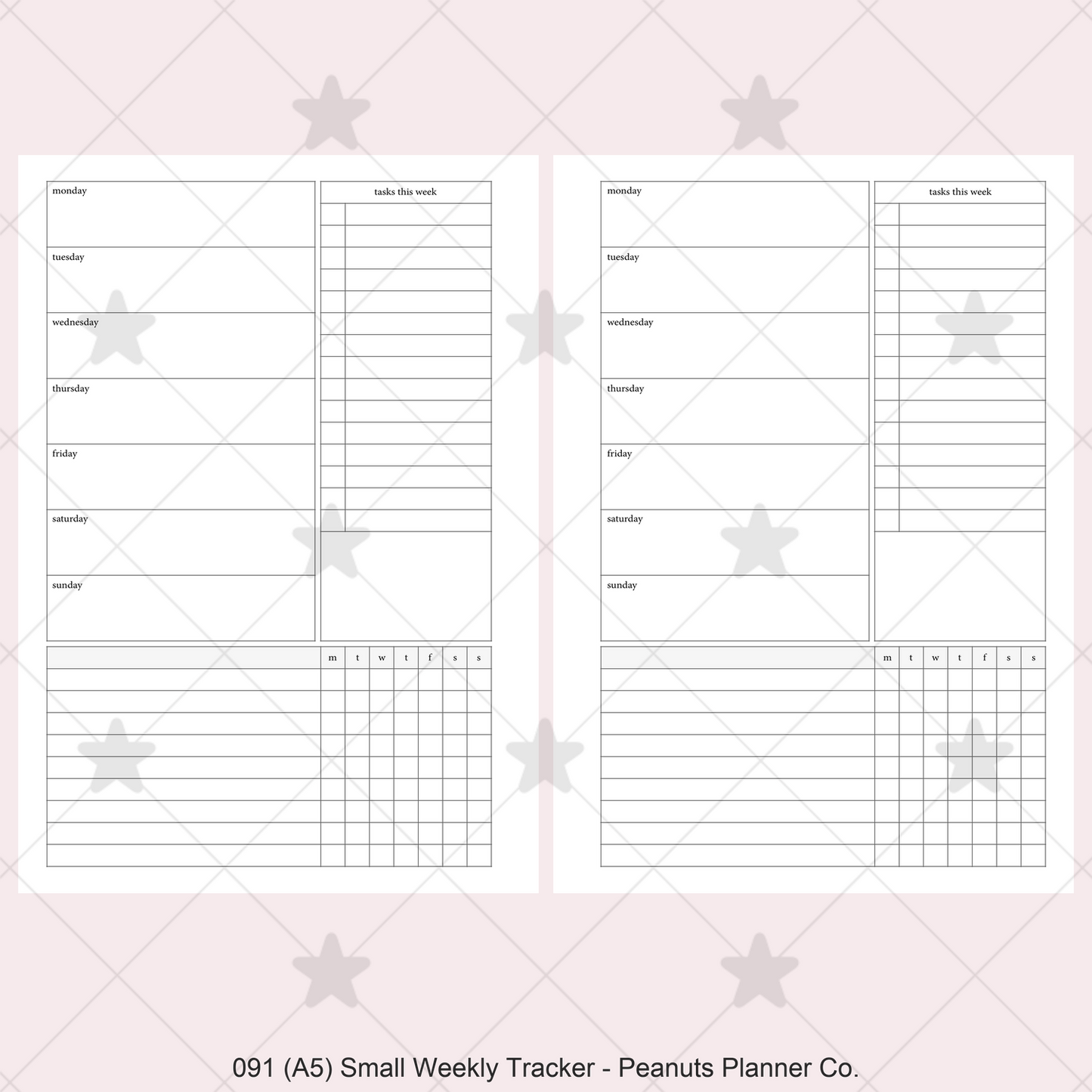 091: Small Weekly w/ Tracker & Tasks Wo1P