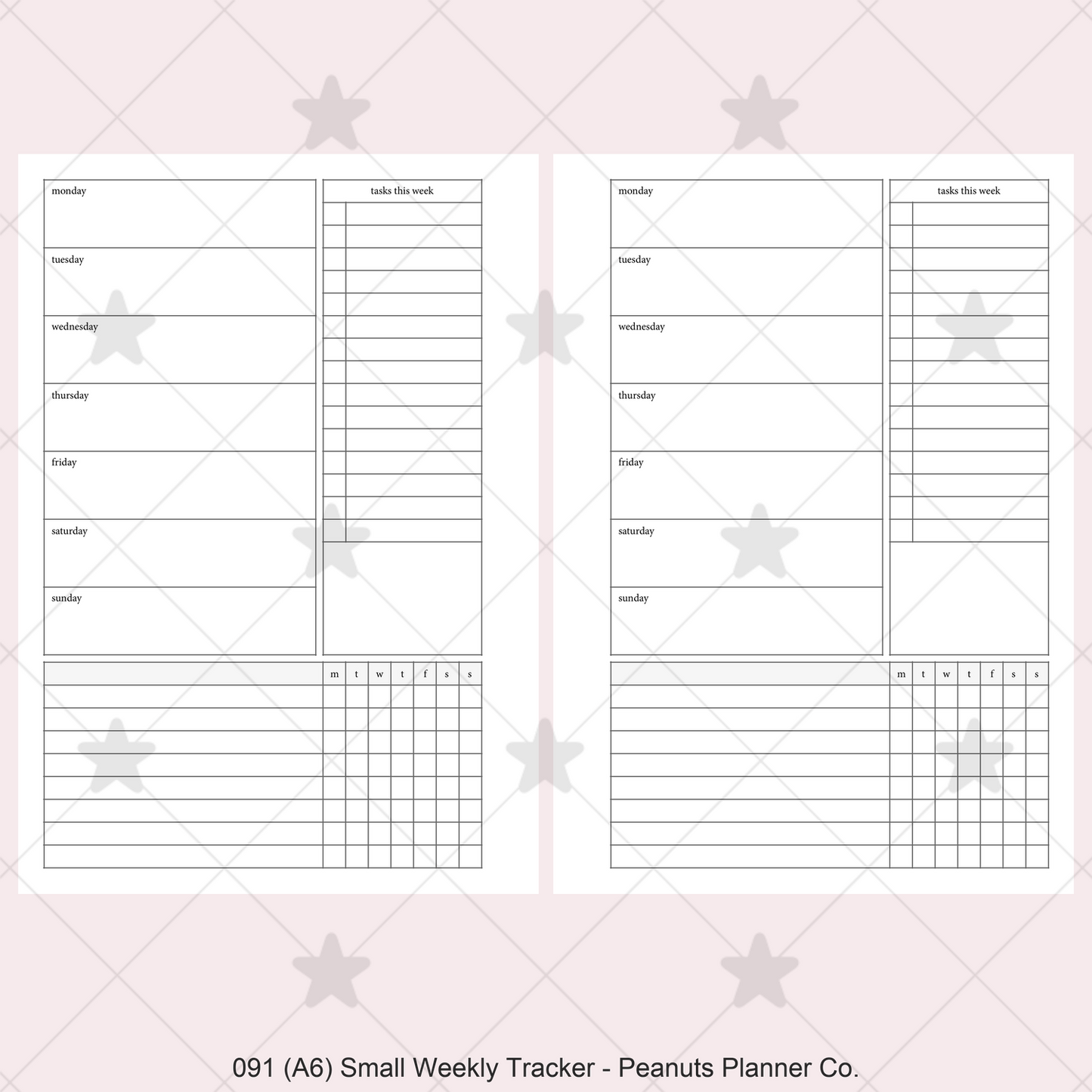 091: Small Weekly w/ Tracker & Tasks Wo1P