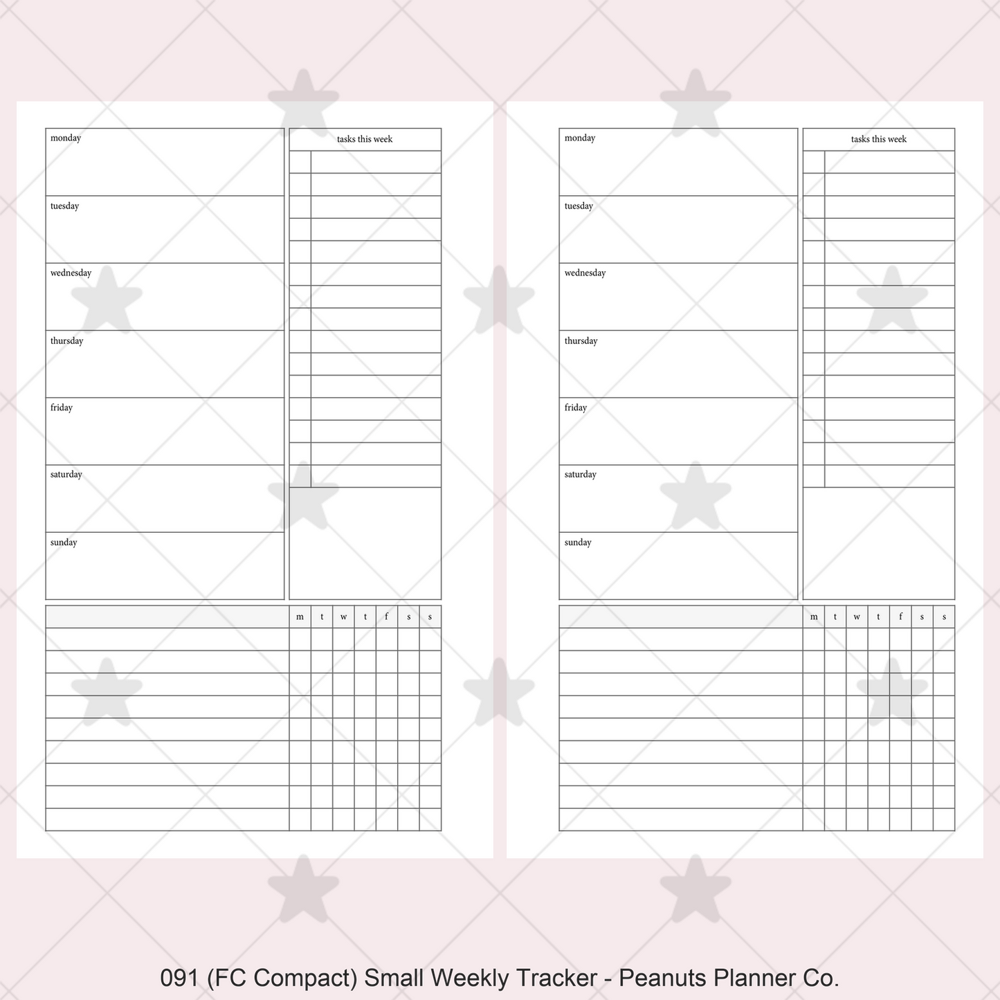091: Small Weekly w/ Tracker & Tasks Wo1P
