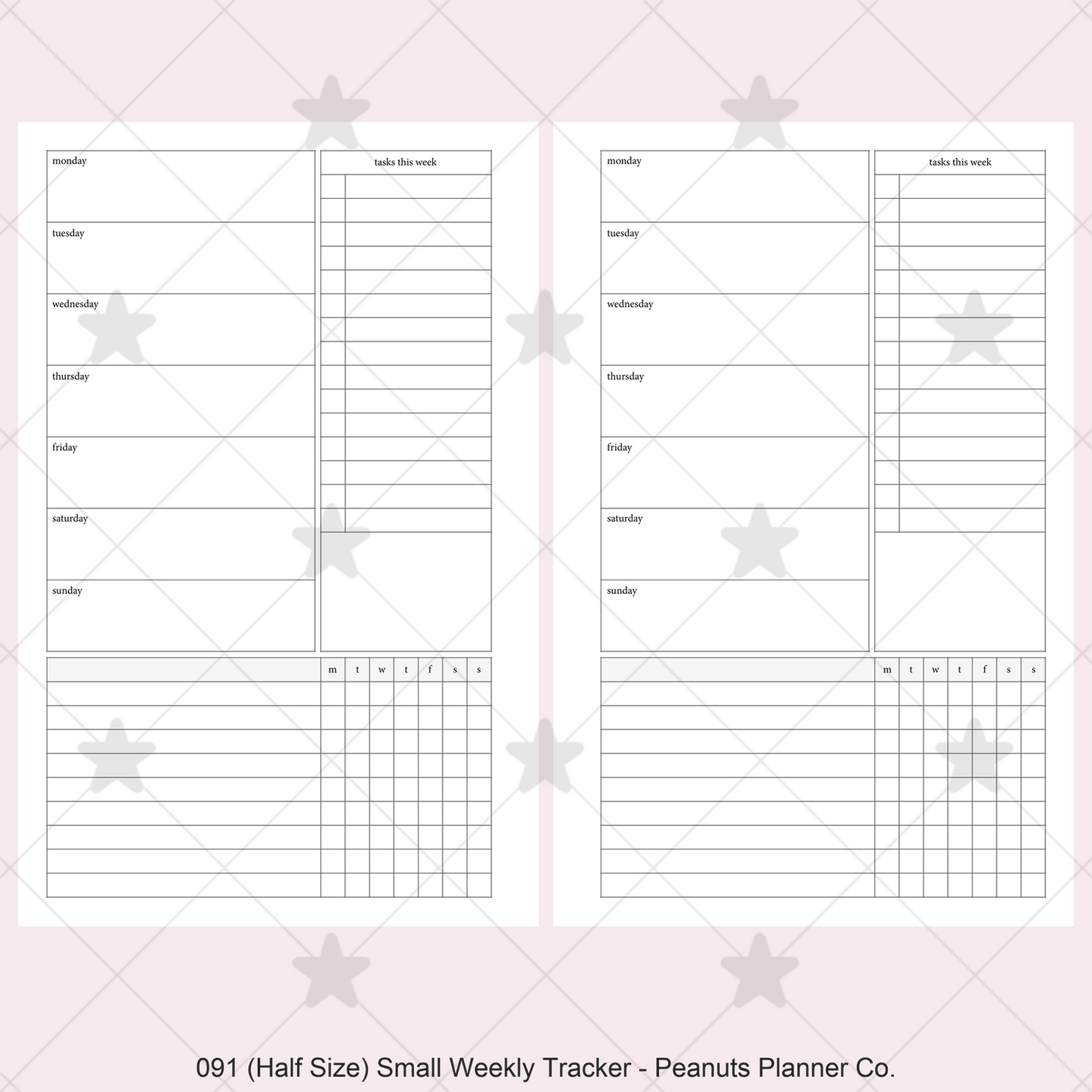 091: Small Weekly w/ Tracker & Tasks Wo1P