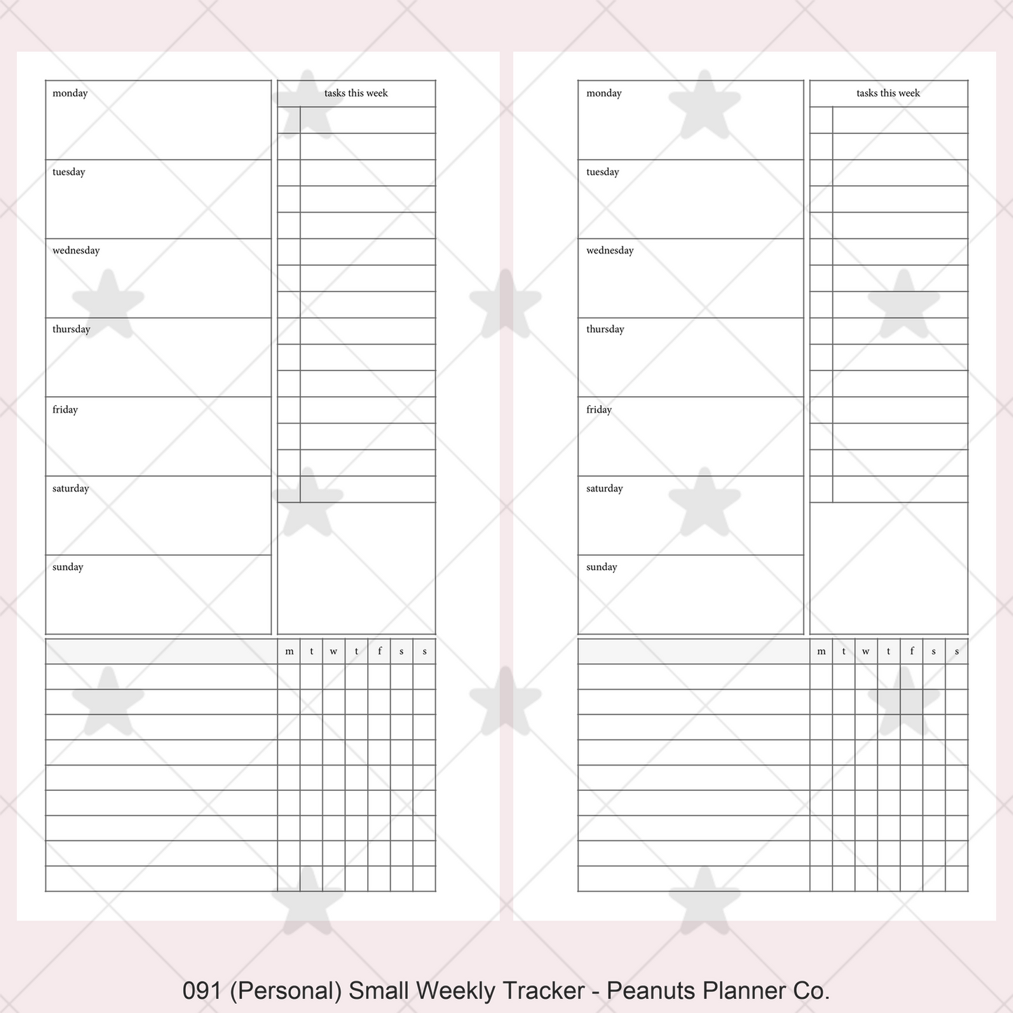 091: Small Weekly w/ Tracker & Tasks Wo1P