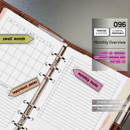 096: Monthly Overview w/ Tasks Mo2P