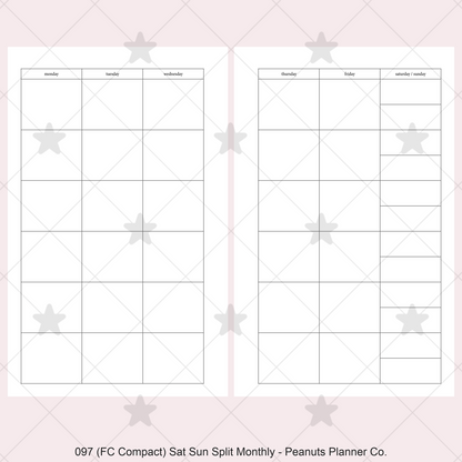 097: Sat / Sun Split Monthly Mo2P