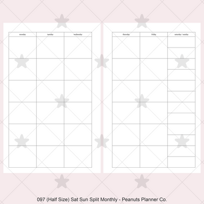 097: Sat / Sun Split Monthly Mo2P