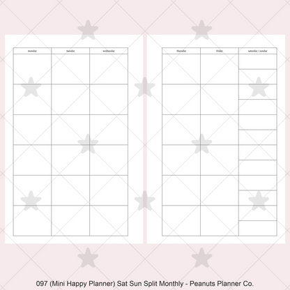 097: Sat / Sun Split Monthly Mo2P