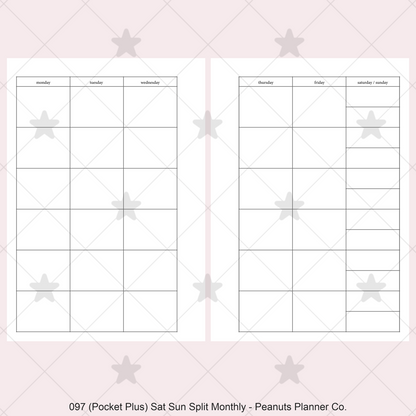097: Sat / Sun Split Monthly Mo2P