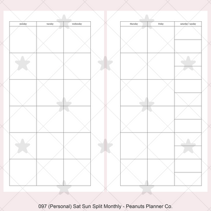 097: Sat / Sun Split Monthly Mo2P
