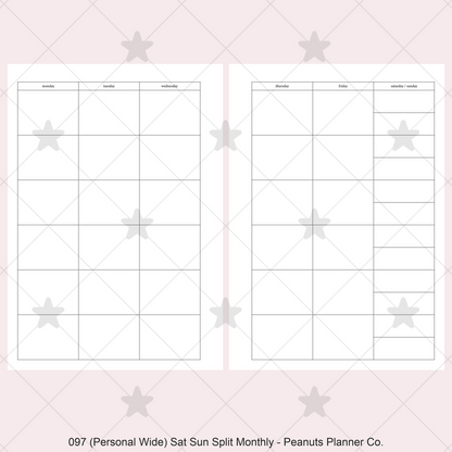 097: Sat / Sun Split Monthly Mo2P
