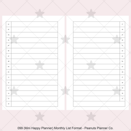 099: Monthly List Format Mo2P
