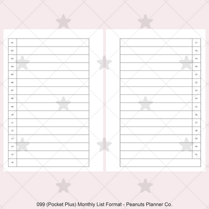 099: Monthly List Format Mo2P