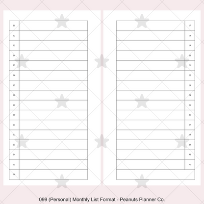 099: Monthly List Format Mo2P
