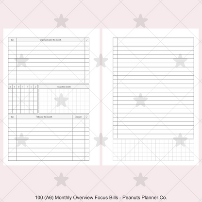 100: Monthly Overview w/ Focus & Bills Mo2P