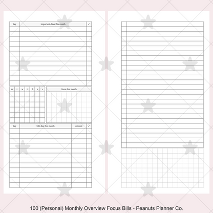 100: Monthly Overview w/ Focus & Bills Mo2P