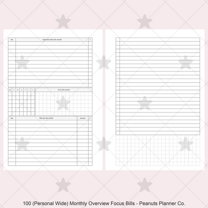 100: Monthly Overview w/ Focus & Bills Mo2P