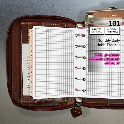 101: Monthly Daily Habit Tracker Mo2P