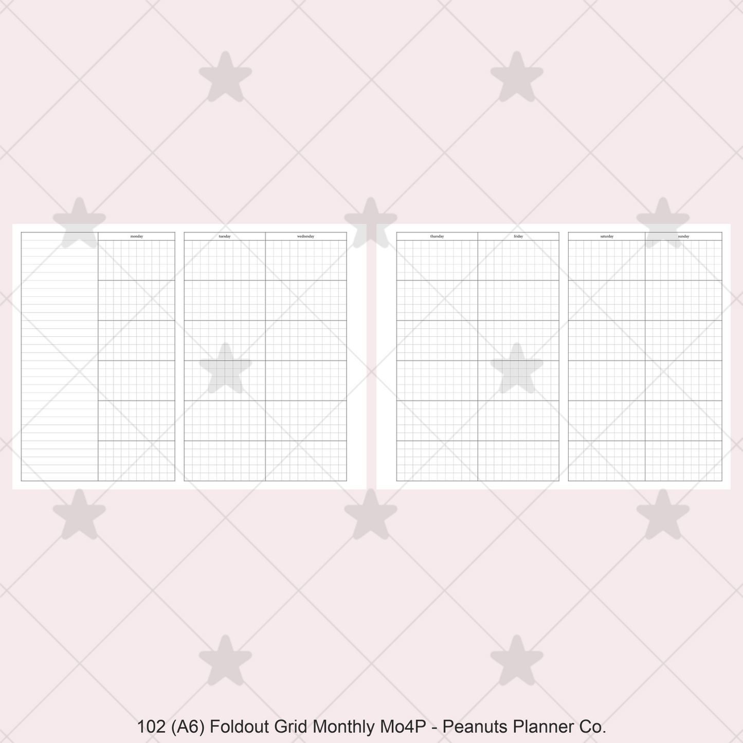 102: Foldout Grid Monthly Mo4P Mo2P