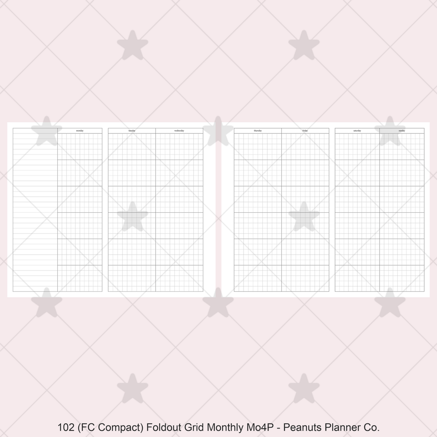102: Foldout Grid Monthly Mo4P Mo2P