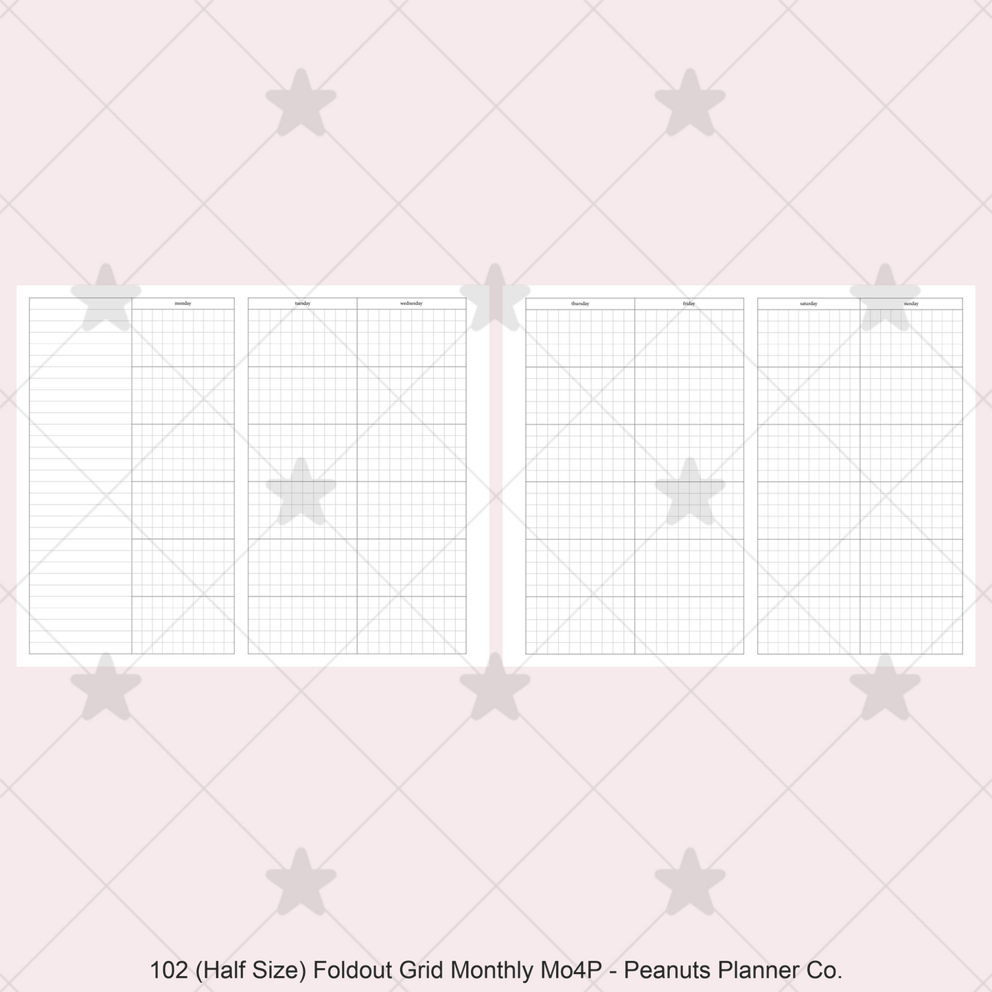 102: Foldout Grid Monthly Mo4P Mo2P