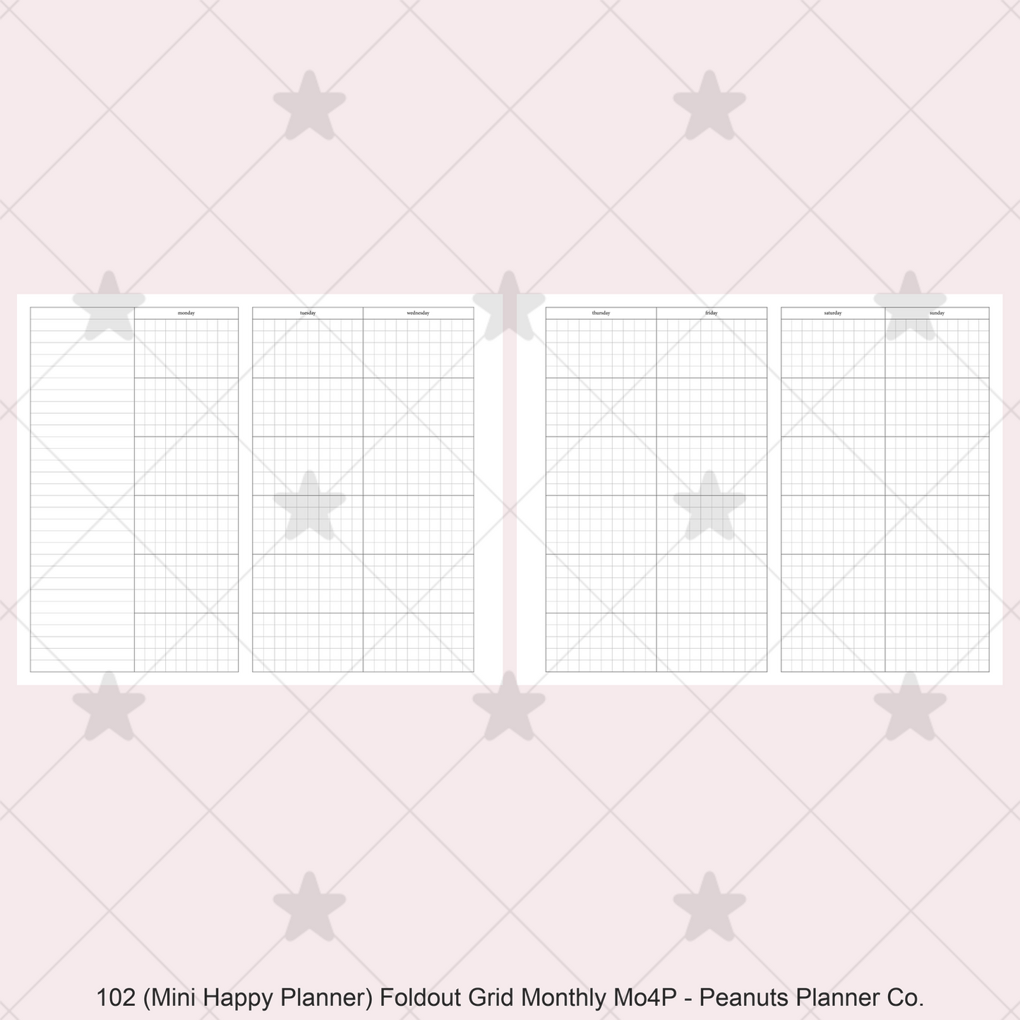102: Foldout Grid Monthly Mo4P Mo2P