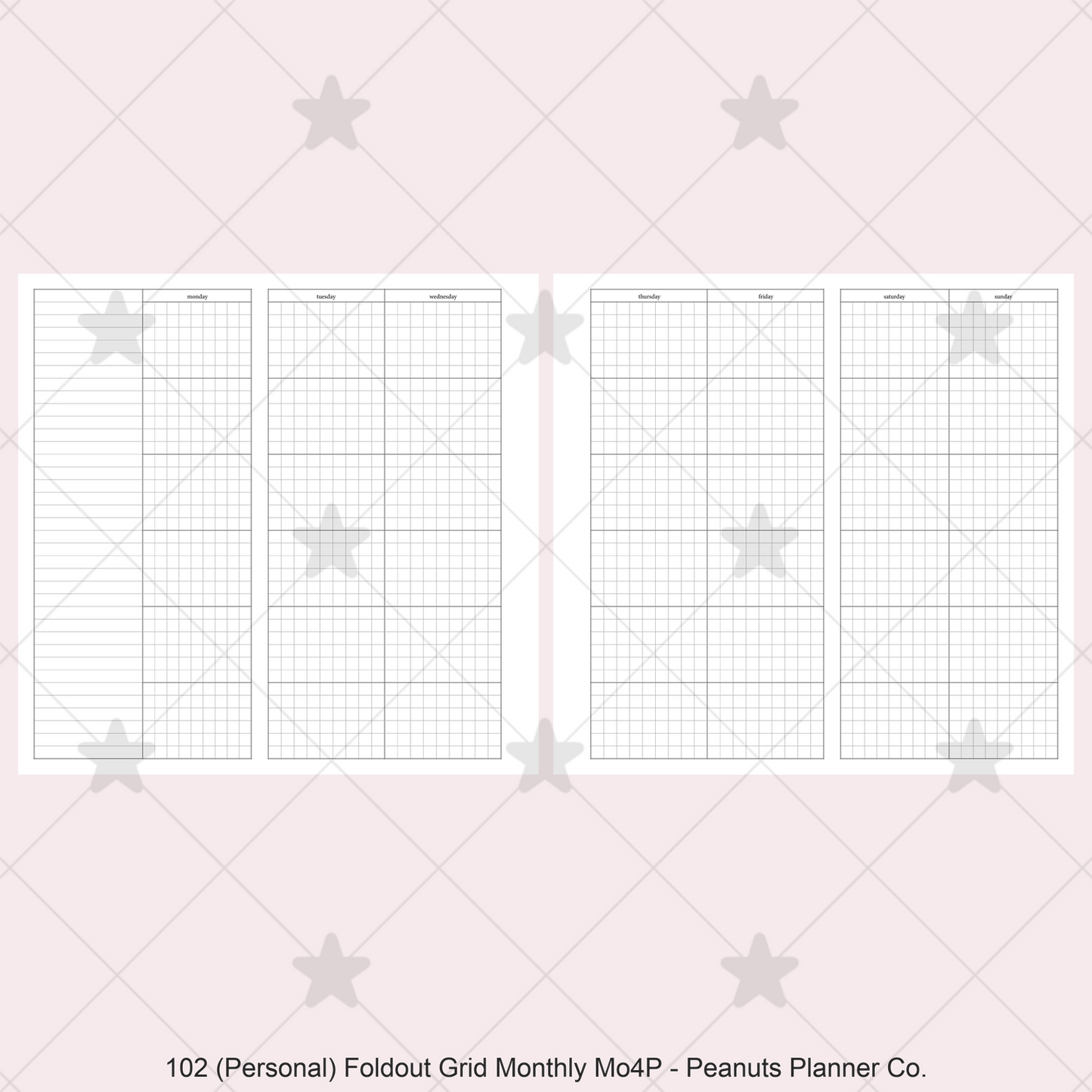 102: Foldout Grid Monthly Mo4P Mo2P