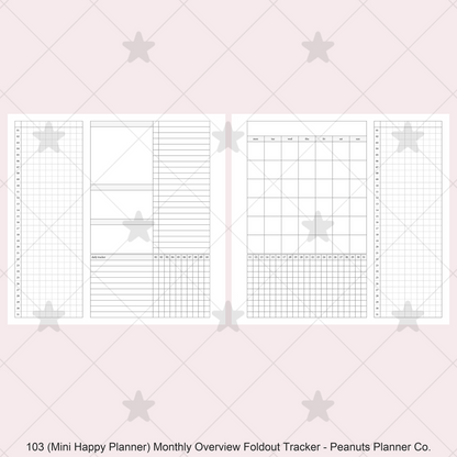 103: Monthly Overview Foldout w/ Tracker Mo2P
