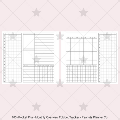 103: Monthly Overview Foldout w/ Tracker Mo2P