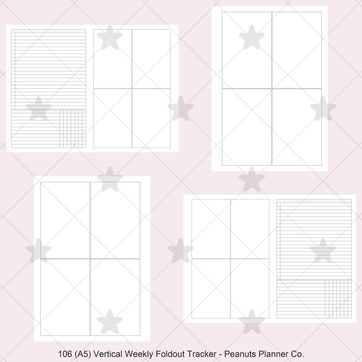 106: Vertical Weekly Foldout w/ Tracker Wo2P