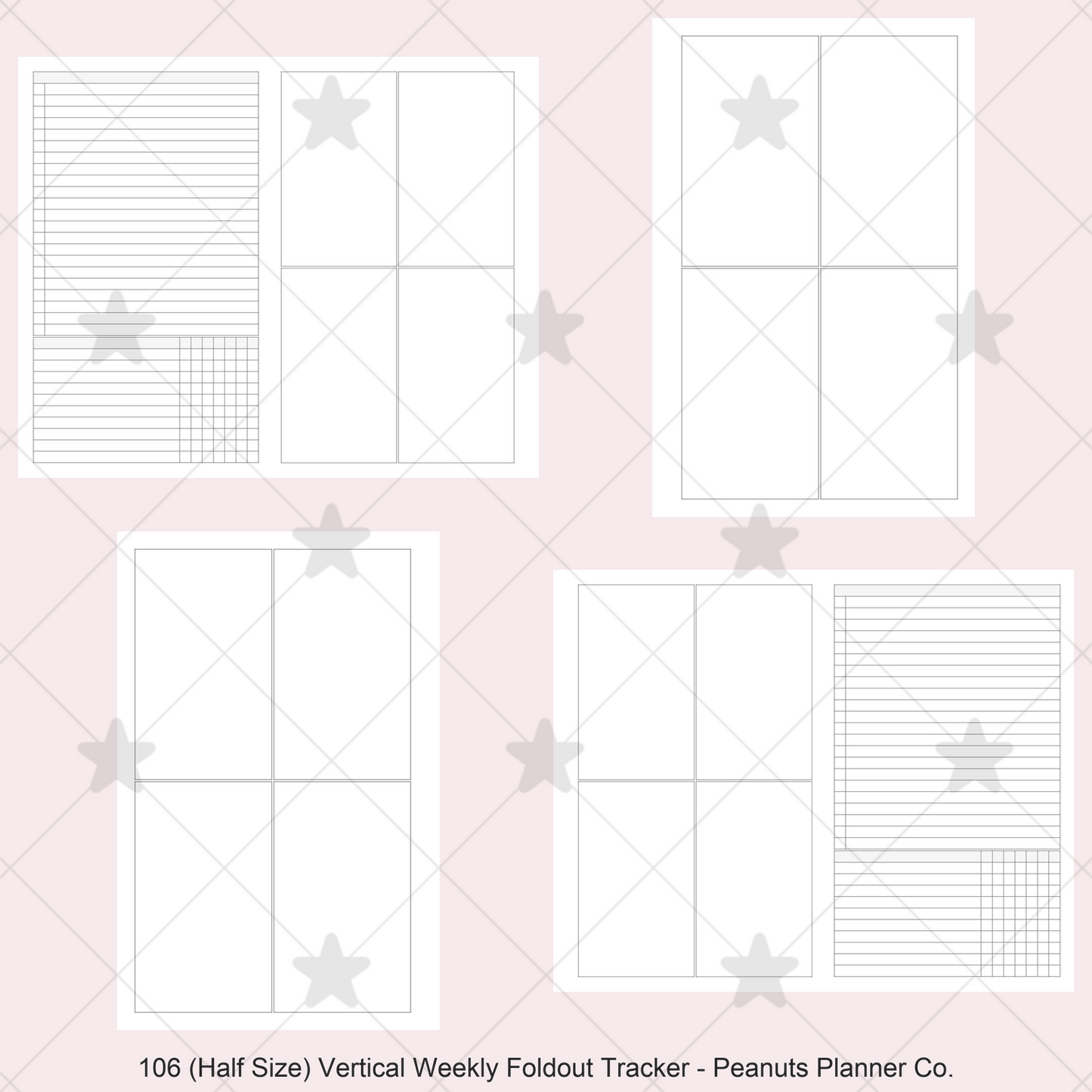 106: Vertical Weekly Foldout w/ Tracker Wo2P