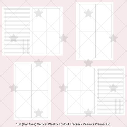 106: Vertical Weekly Foldout w/ Tracker Wo2P