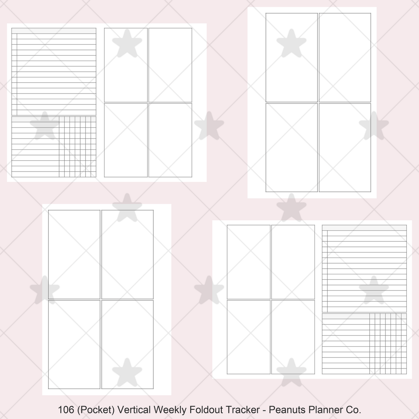 106: Vertical Weekly Foldout w/ Tracker Wo2P