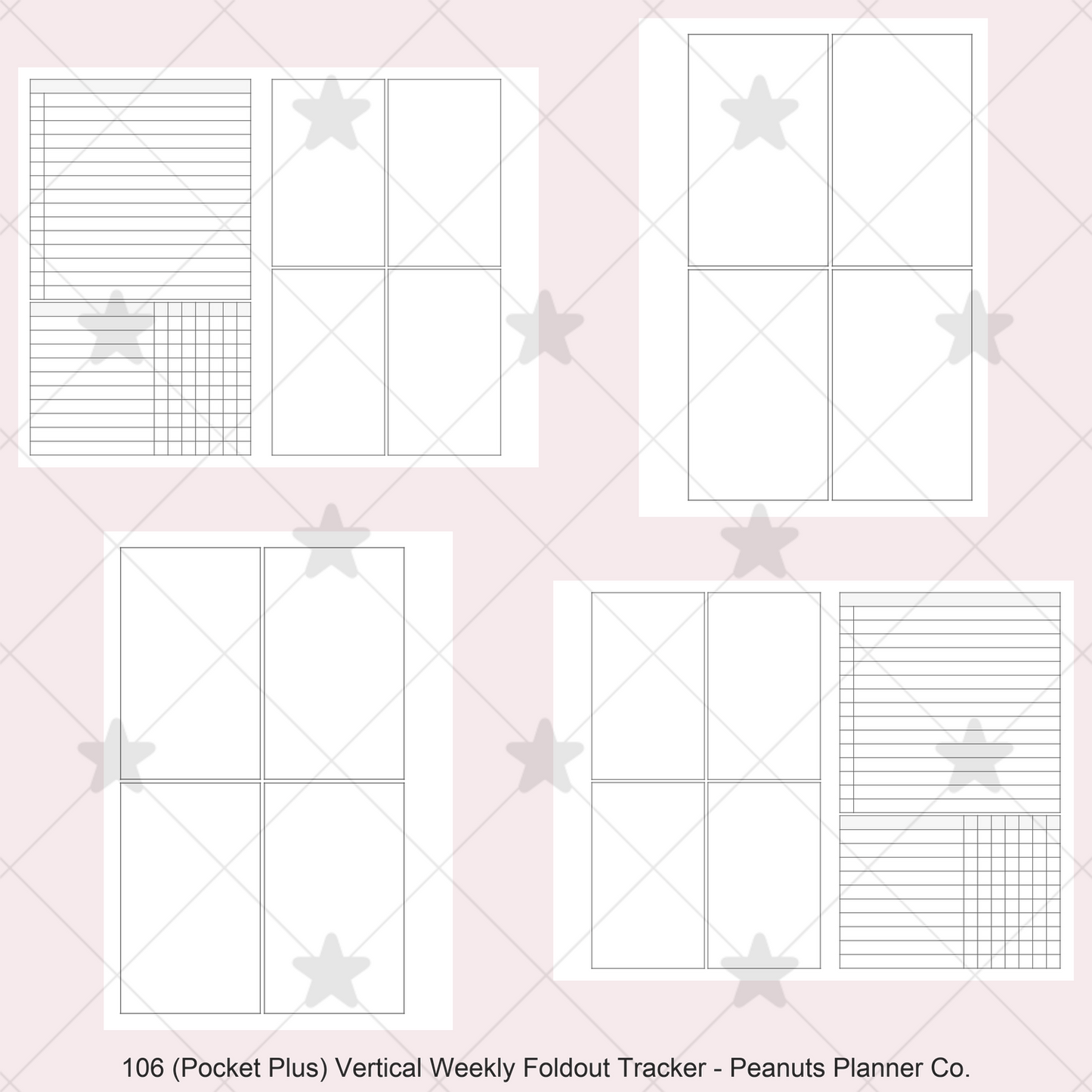 106: Vertical Weekly Foldout w/ Tracker Wo2P
