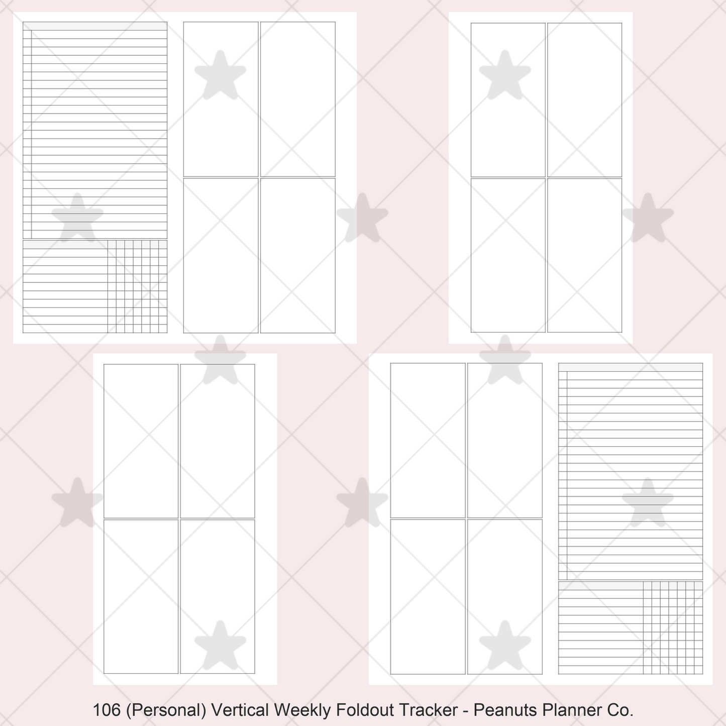 106: Vertical Weekly Foldout w/ Tracker Wo2P