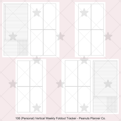 106: Vertical Weekly Foldout w/ Tracker Wo2P