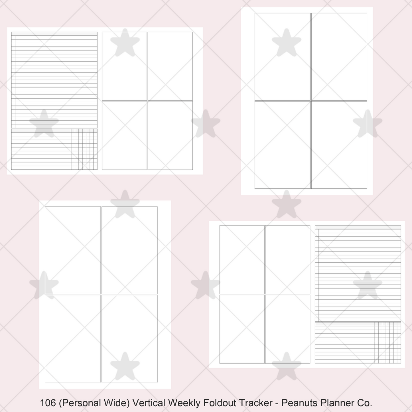 106: Vertical Weekly Foldout w/ Tracker Wo2P