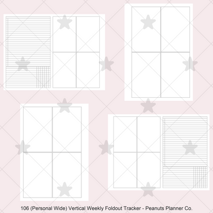 106: Vertical Weekly Foldout w/ Tracker Wo2P