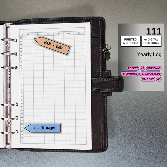 111: Yearly Log