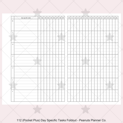 112: Day Specific Tasks Foldout