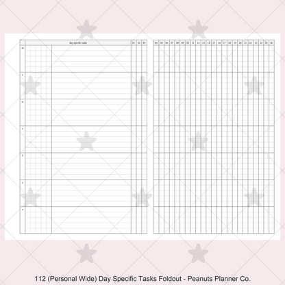 112: Day Specific Tasks Foldout