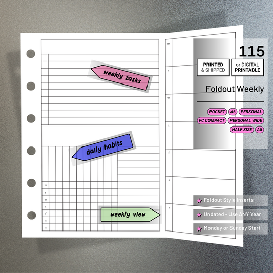 115: Foldout Weekly w/ Tracker Wo1P