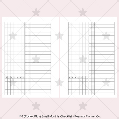 118: Small Monthly w/ Checklist