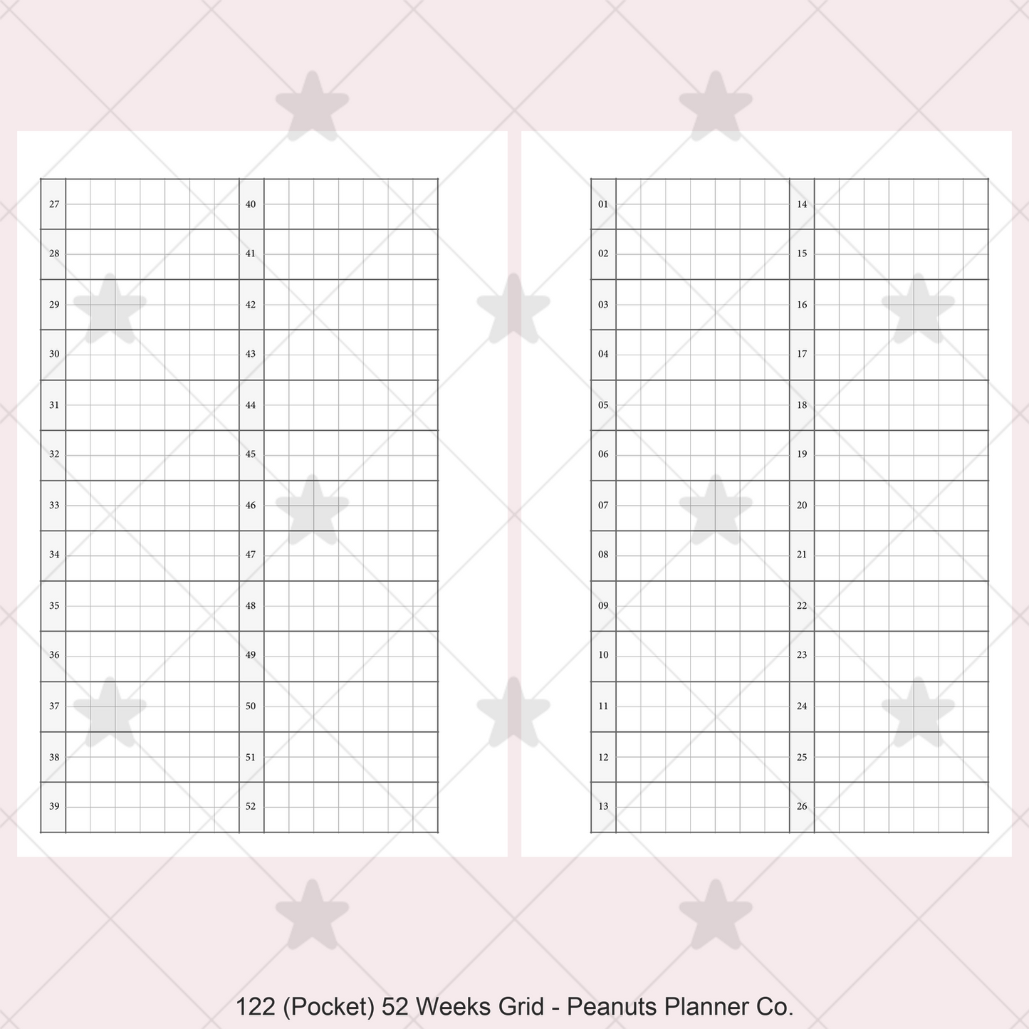 122: 52 Weeks Grid