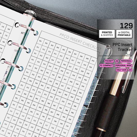 129: PPCO Insert Checklist / Tracker