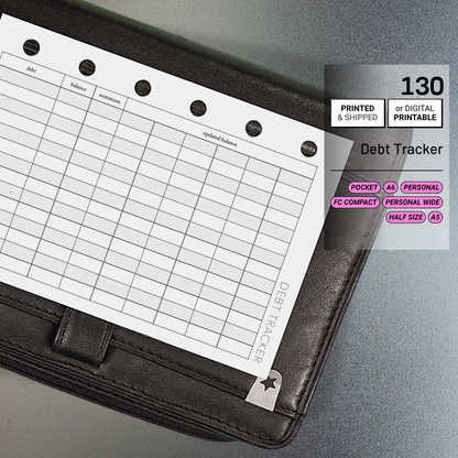 130: Debt Payment Snowball Tracker