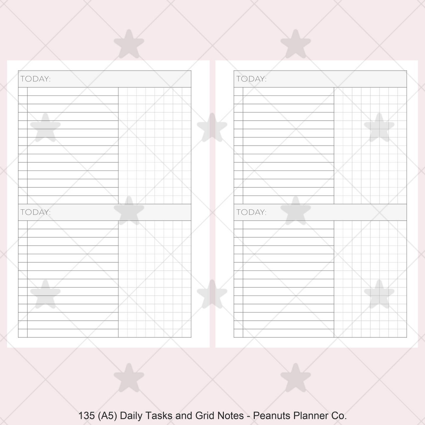 135: Daily Tasks & Grid Notes 2Do1P