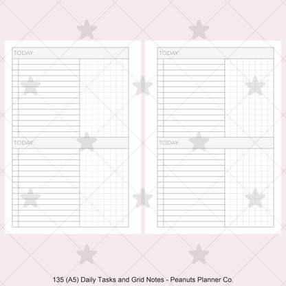 135: Daily Tasks & Grid Notes 2Do1P