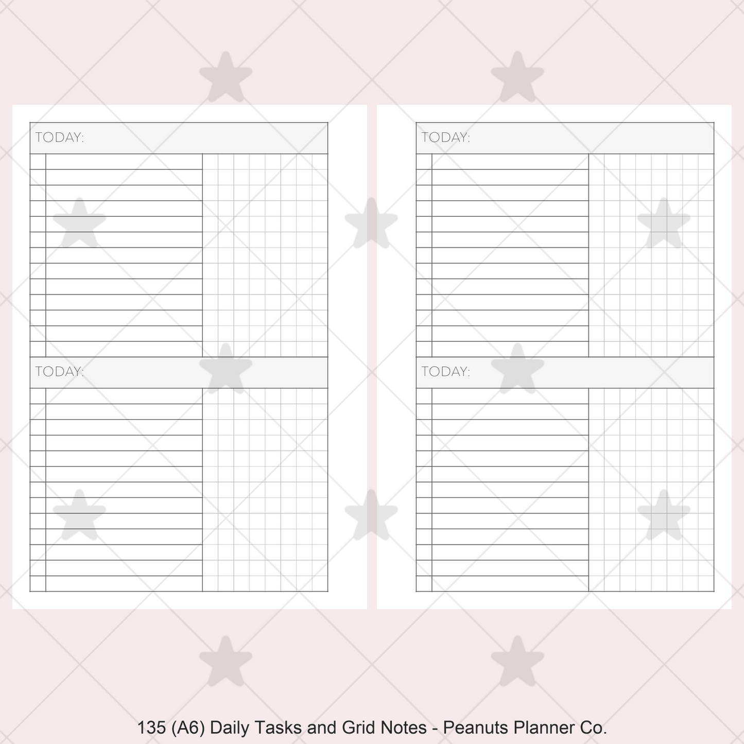 135: Daily Tasks & Grid Notes 2Do1P